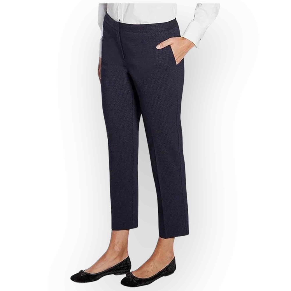 NWT Mario Serrani Navy Tummy Control Comfort Stretch Slim Fit Pants Women Size 6